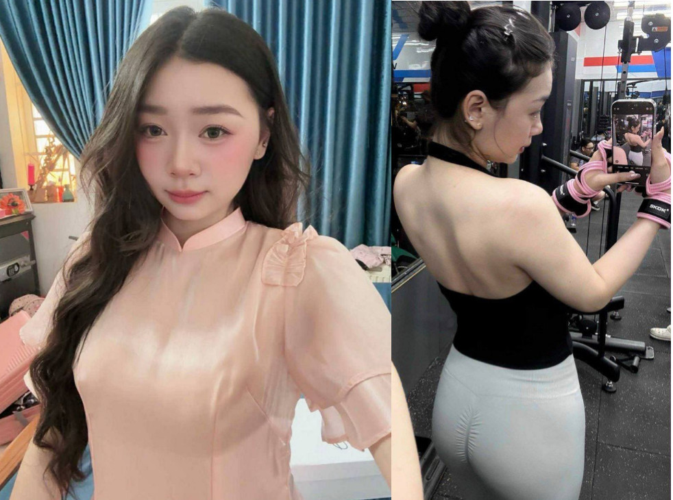 Đẹp gái chăm gym cho mông khủng